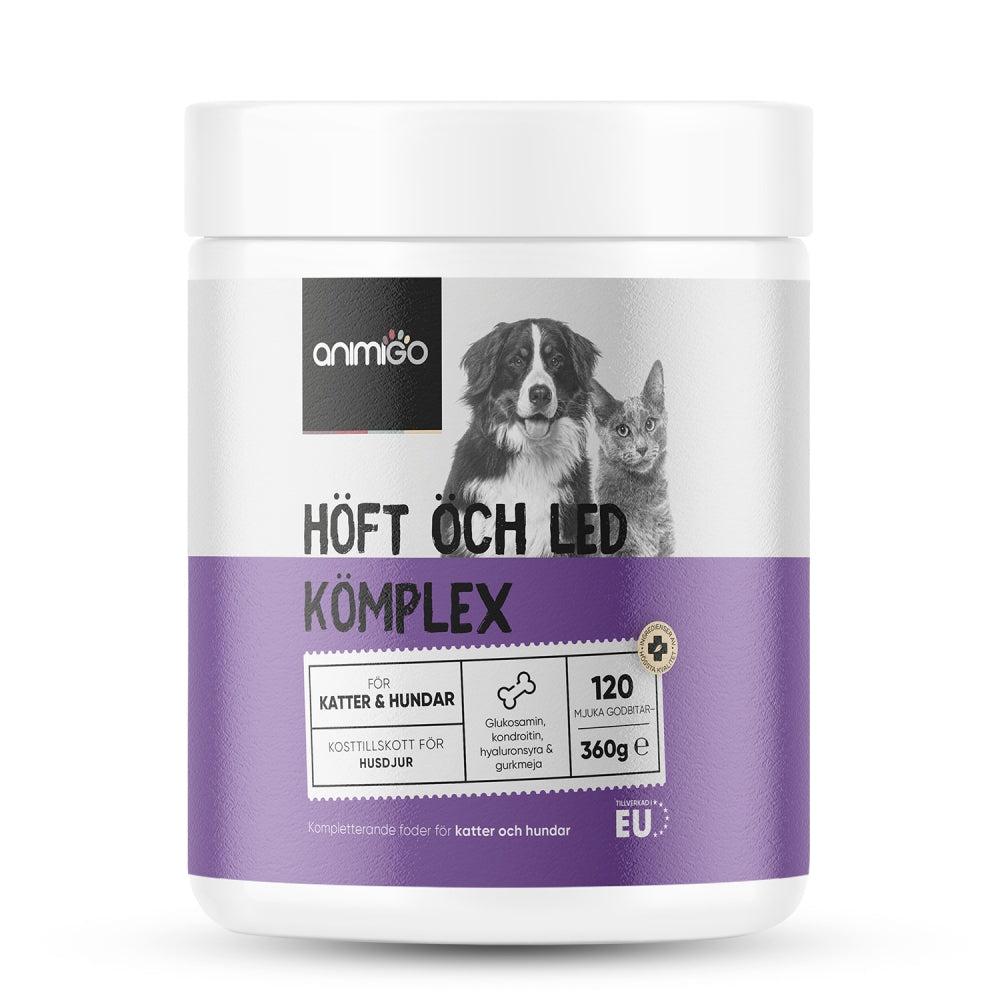 Animigo Höft & Led Komplex mjuka tuggbitar för hund i förpackning