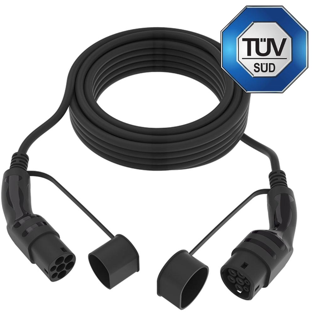 Laddkabel Typ 2 20A 3-fas 2 meter för publik laddning
