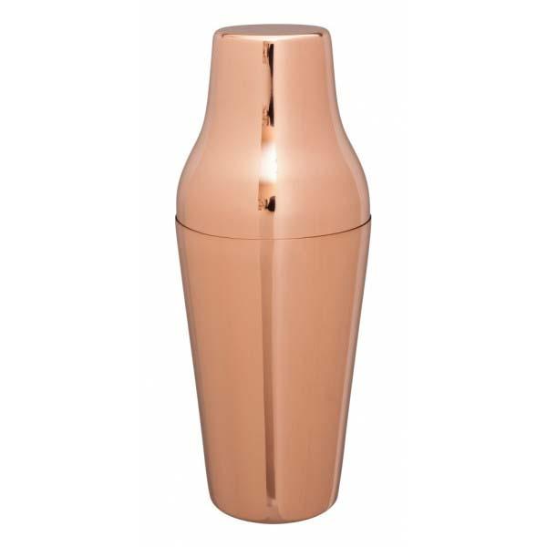 Fransk shaker 60 cl i kopparpläterat rostfritt stål