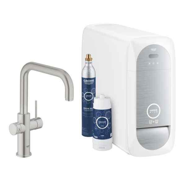 GROHE Blue Home U-pip Starter Kit i supersteel-finish