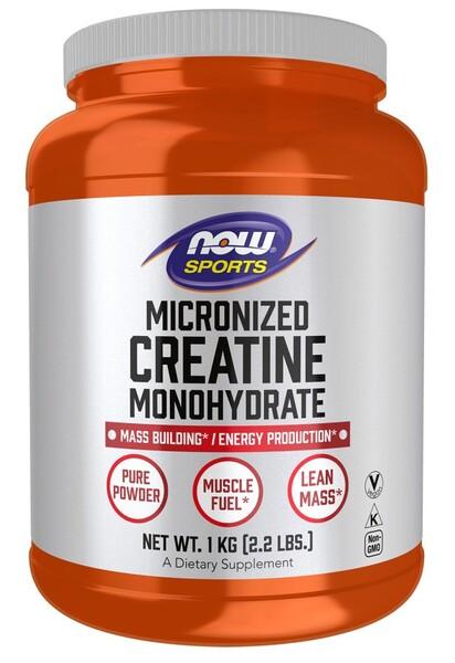 NOW Foods Mikroniserat Kreatinmonohydrat 1000g vit burk