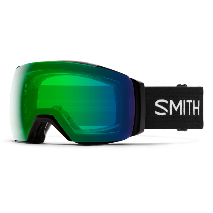 Smith I/O MAG XL skidglasögon i svart med ChromaPop grön spegellinsen