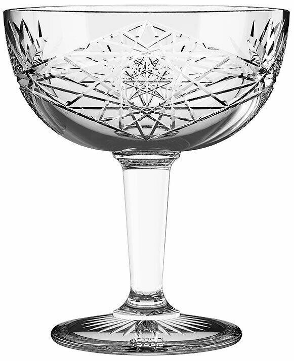Libbey Coupe champagneskål 25 cl med grund rund skål och slank kristallklar fot