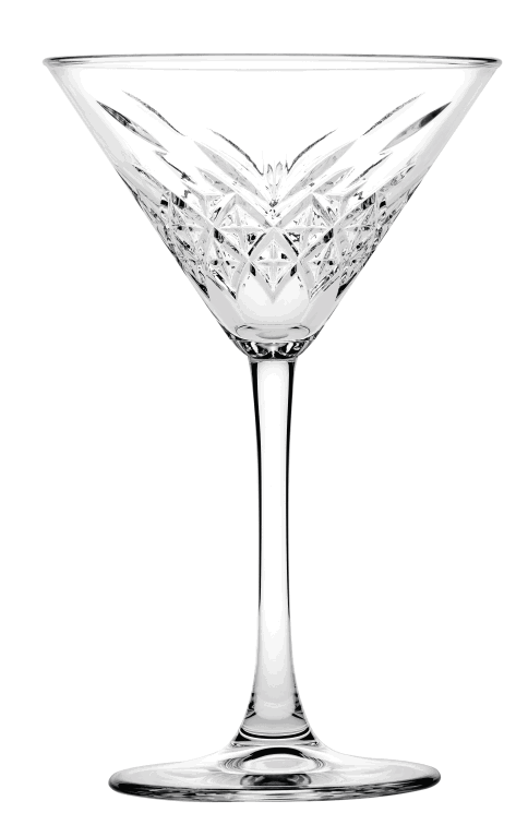 Tidlöst Martini Glas 23 cl i klart glas med klassisk V-form och tunn fot