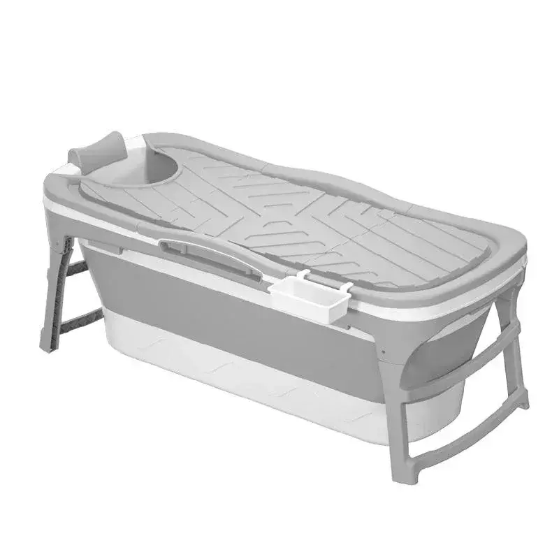 Vikbar badbalja XL 143 cm — grå (utan fotmassage) produktbilde
